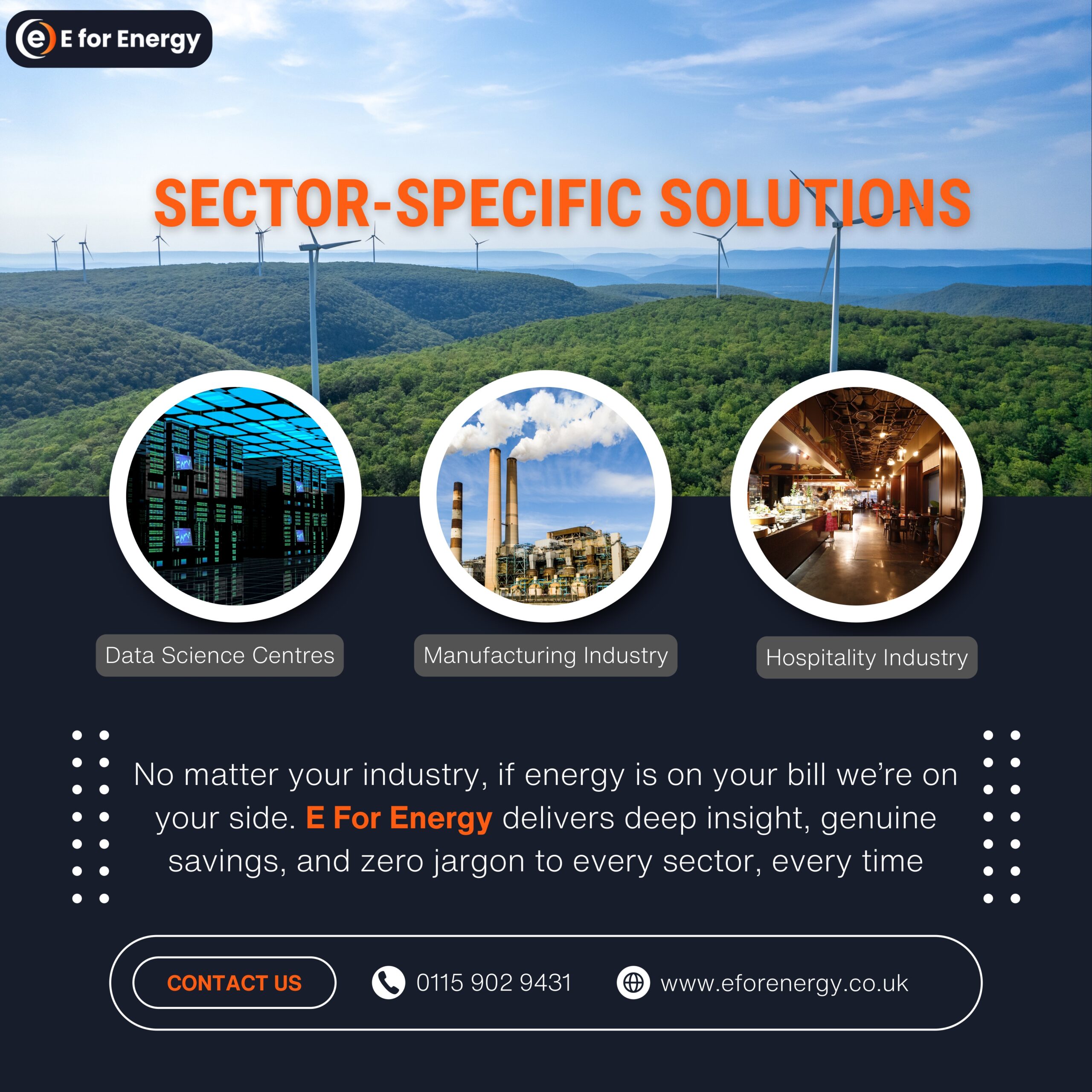 E For Energy logo