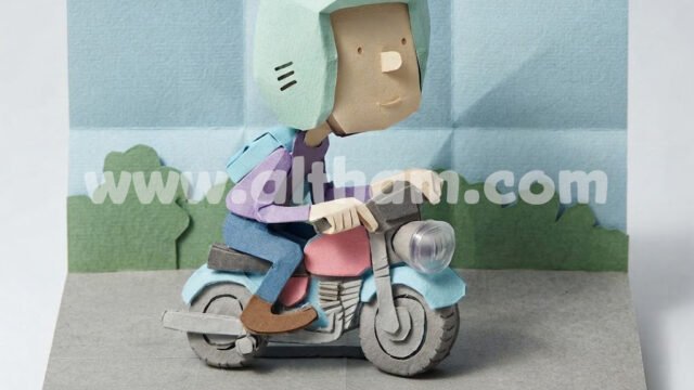 Paper-render-man-on-motorcycle-cartoon-copy