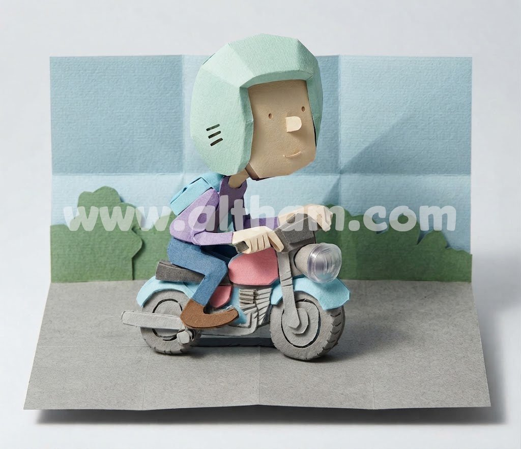 Paper-render-man-on-motorcycle-cartoon-copy